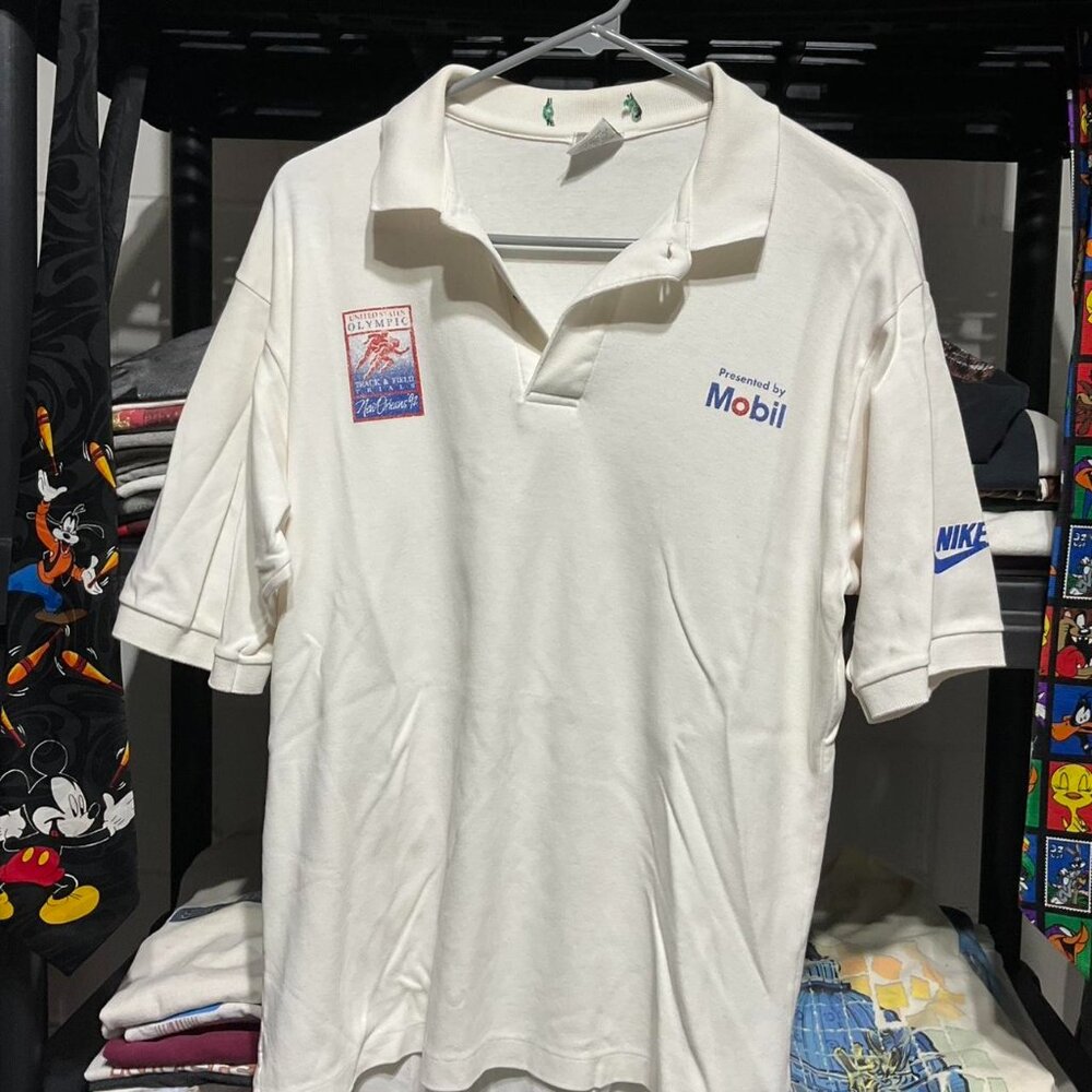 Vintage 90s United States Olympics track polo